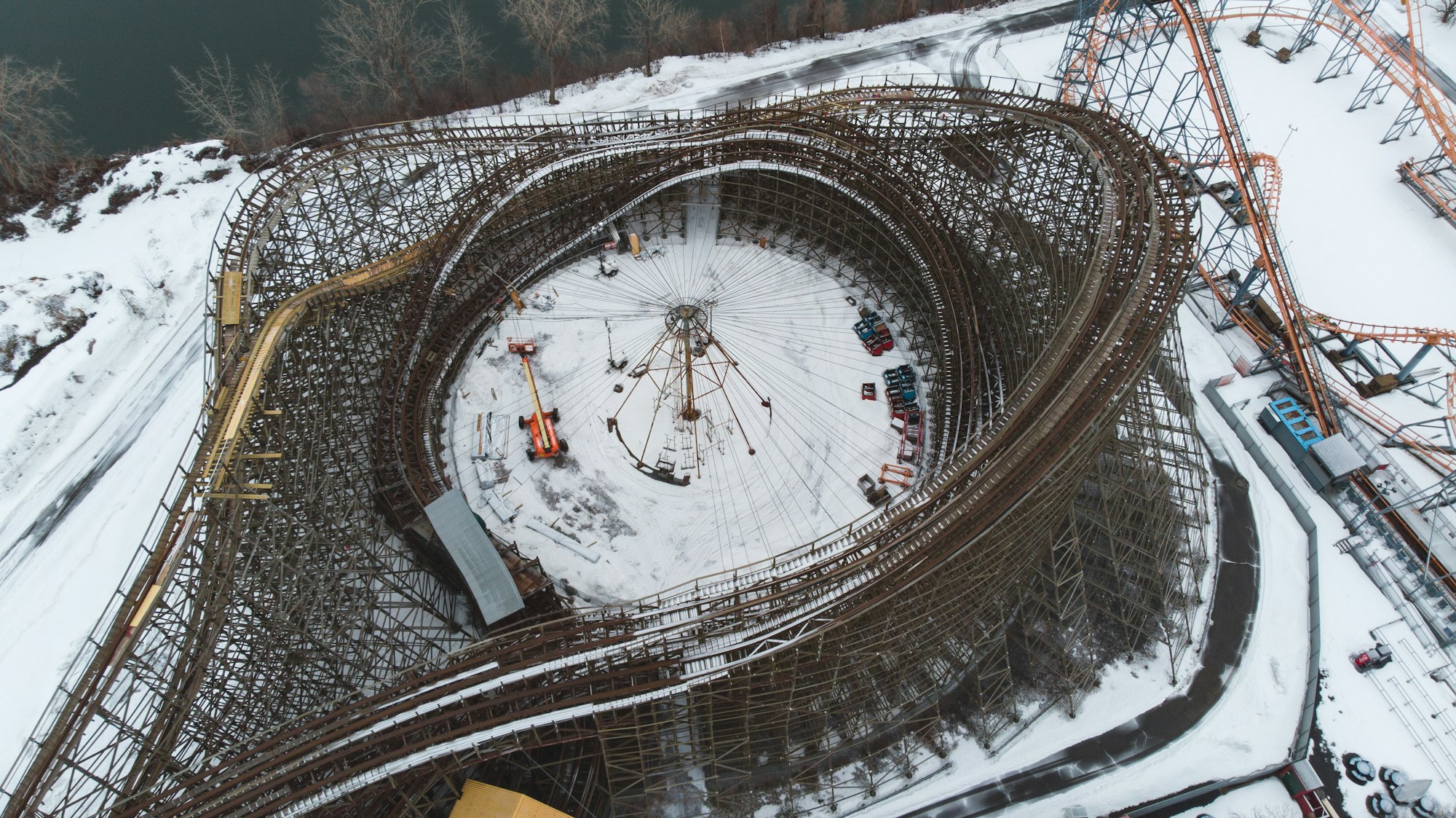 Construction site viewed from above