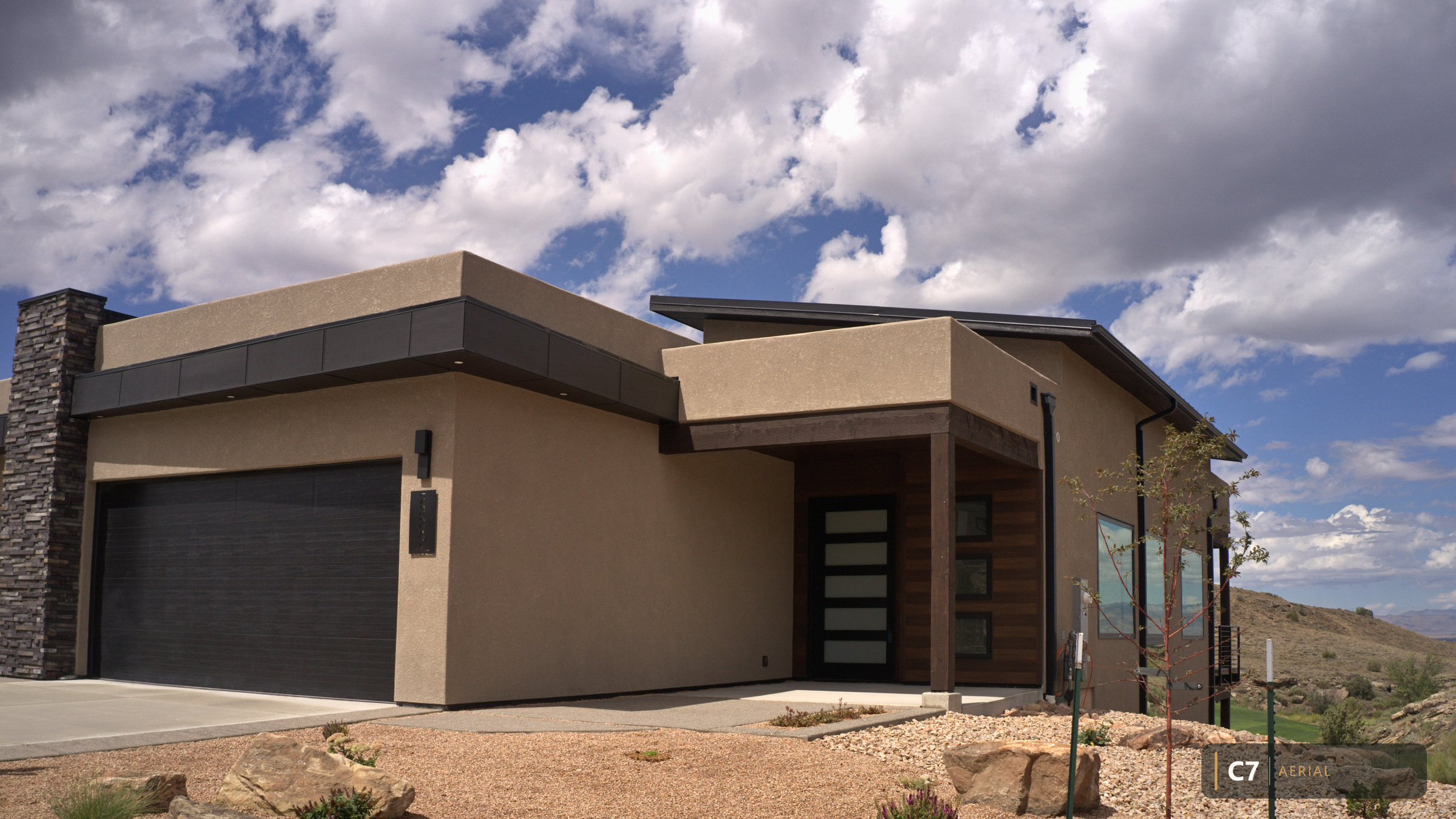 Contemporary Colorado home photographed by C7 Aerial